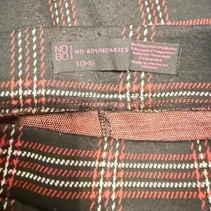 No Boundaries Red and Black Plaid Skirt